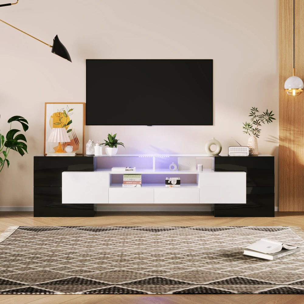 Meuble TV Aura - Collection Moderne Bois & LED