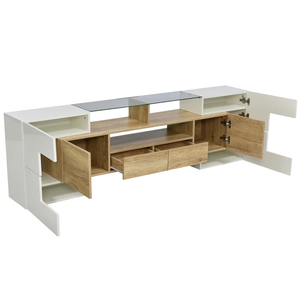 Meuble TV Aura - Collection Moderne Bois & LED