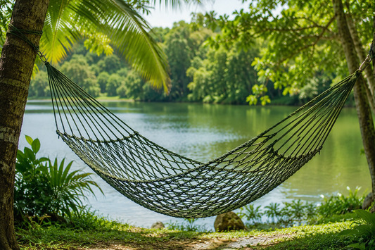 Hamac Filet Suspendu - Détente Jardin & Plage
